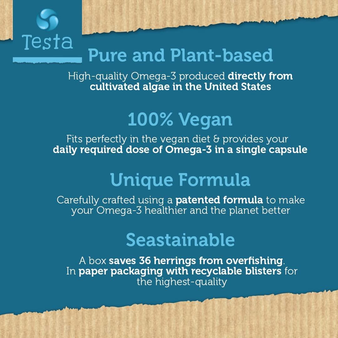 Vegan Omega 3 Krill Supplement DHA EPA PlantBased Omega 3 100 Vegan