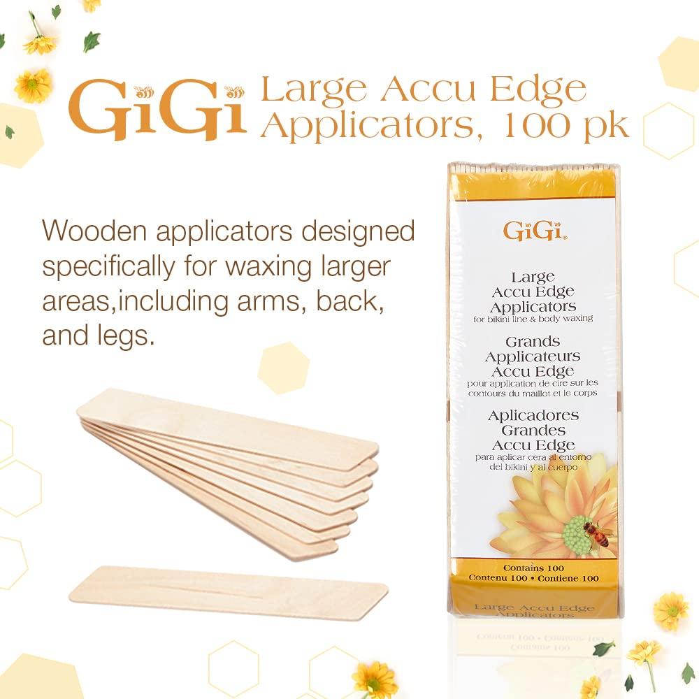 Gigi Accu Edge Wax Spatulas 100 applicator 100 Count (Pack of 1) Large