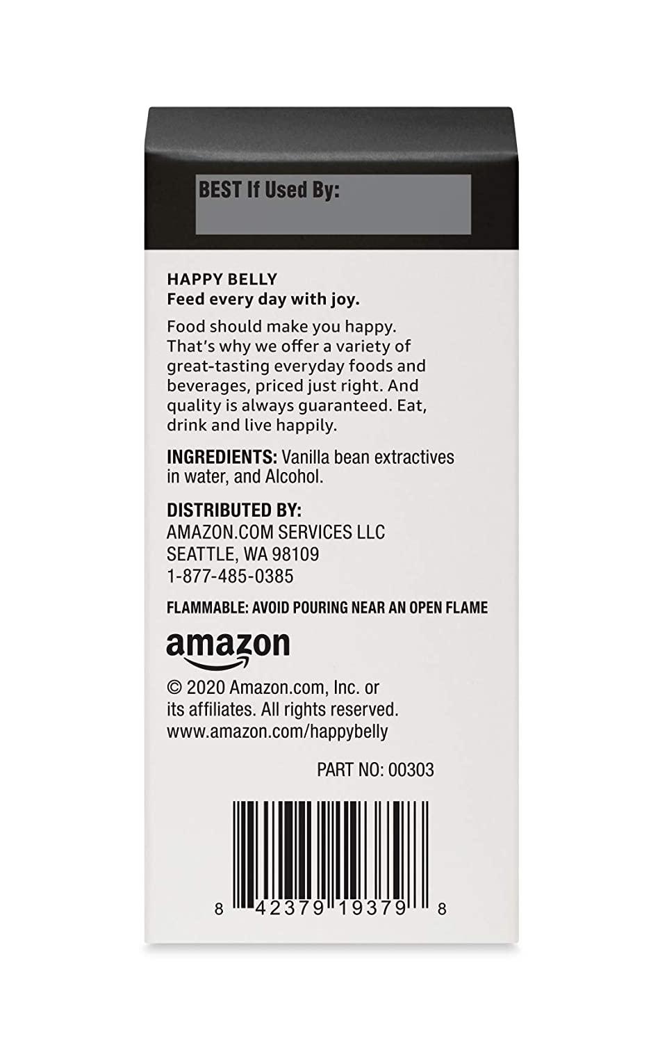 Amazon Brand Happy Belly Pure Vanilla Extract, 1 fl oz