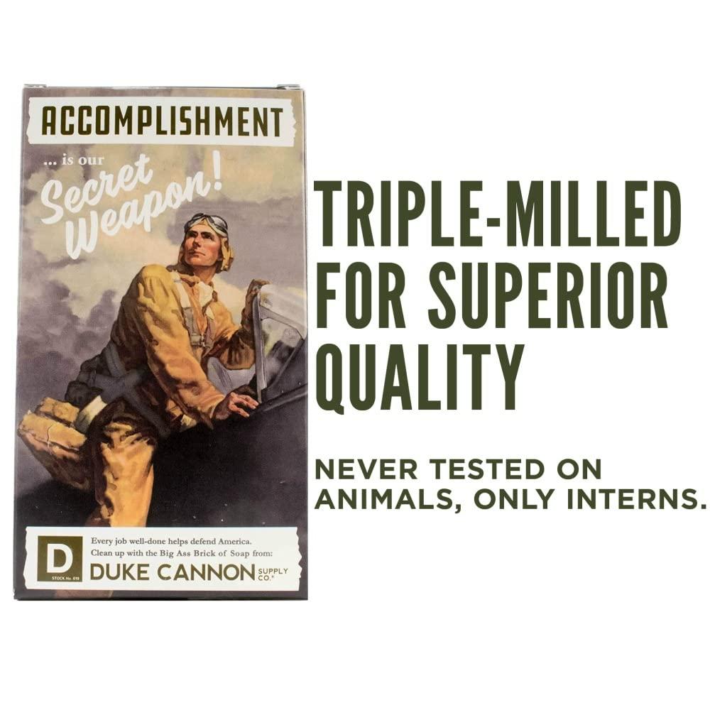  Duke Cannon Supply Co. Big Brick of Soap Bar for Men WWII  Collection Smells Like Accomplishment (Bergamot & Black Pepper) Multi-Pack  - Superior Grade, Extra Large, All Skin Types, 10