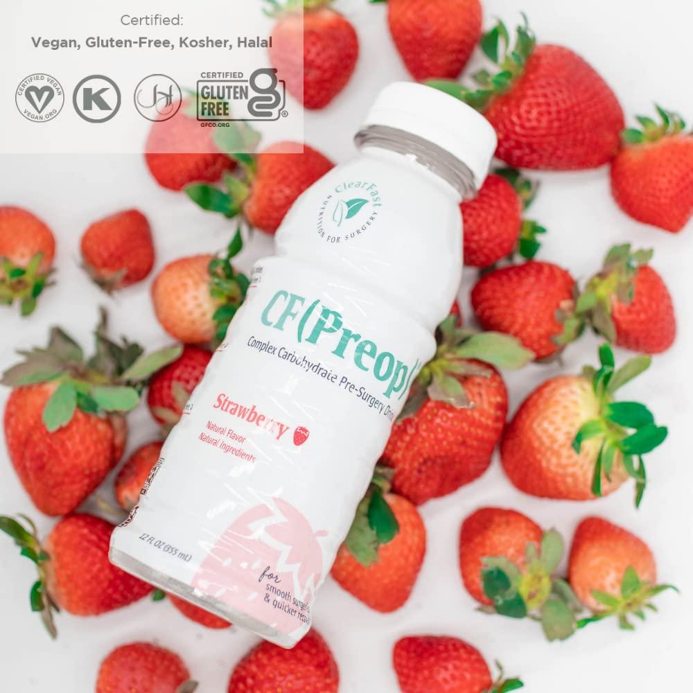 CF Nutrition CF(Preop) Complex Carbohydrate Drink Strawberry Clear Liquid 12 Fl Oz (Pack of 2)