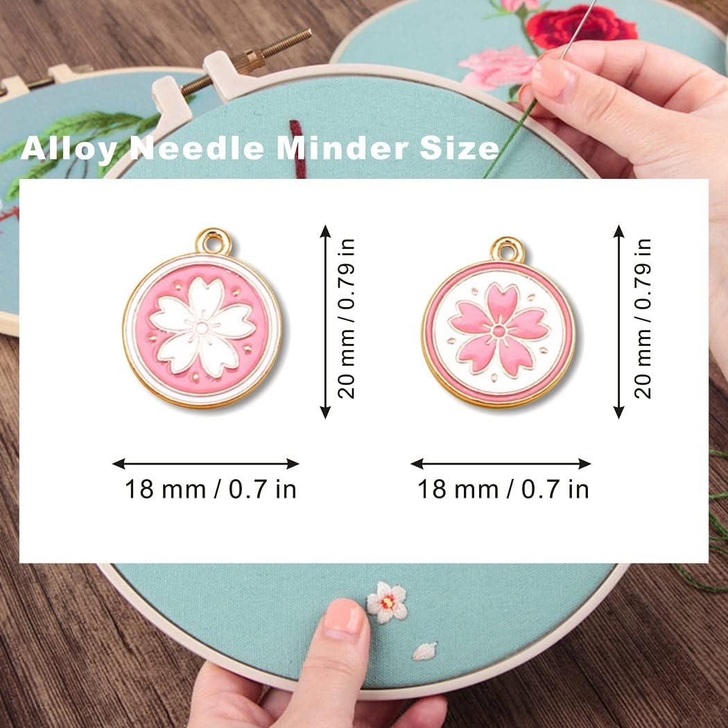 GUPENG Pink Sakura Cross Stitch Supplies Needle Minder Embroidery Magnetic  Needle Holder Needlework and Embroidery Accessories(2 PCS)  (csljmy20220825-0004)