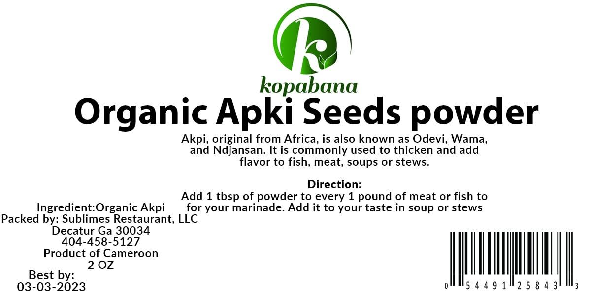  KOPABANA Organic Akpi Seeds, Djansang Spice, Odevi, Wama