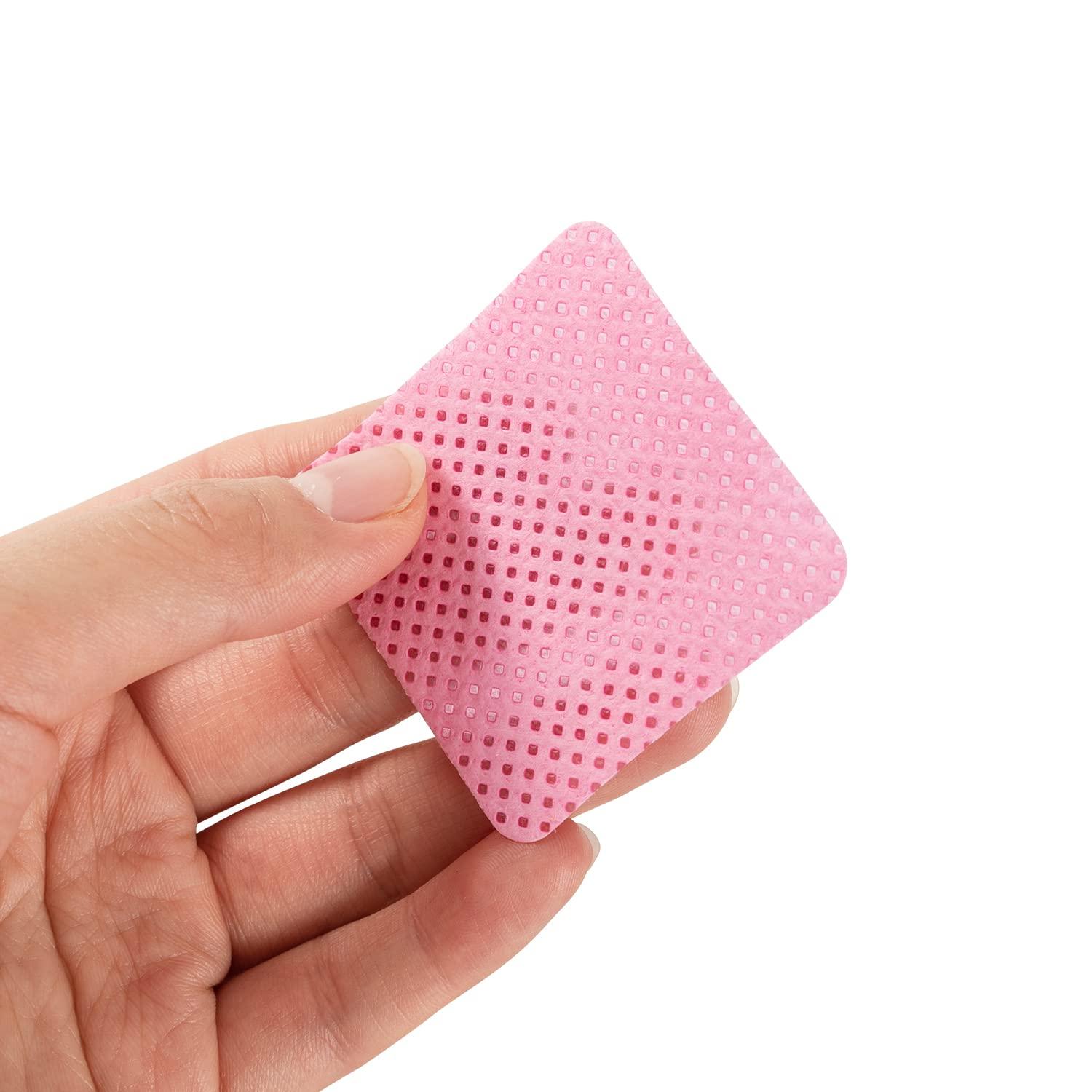 BLUERISE 1000Pcs Pink Nail Pliosh Remover Lint Free Nail Wipes