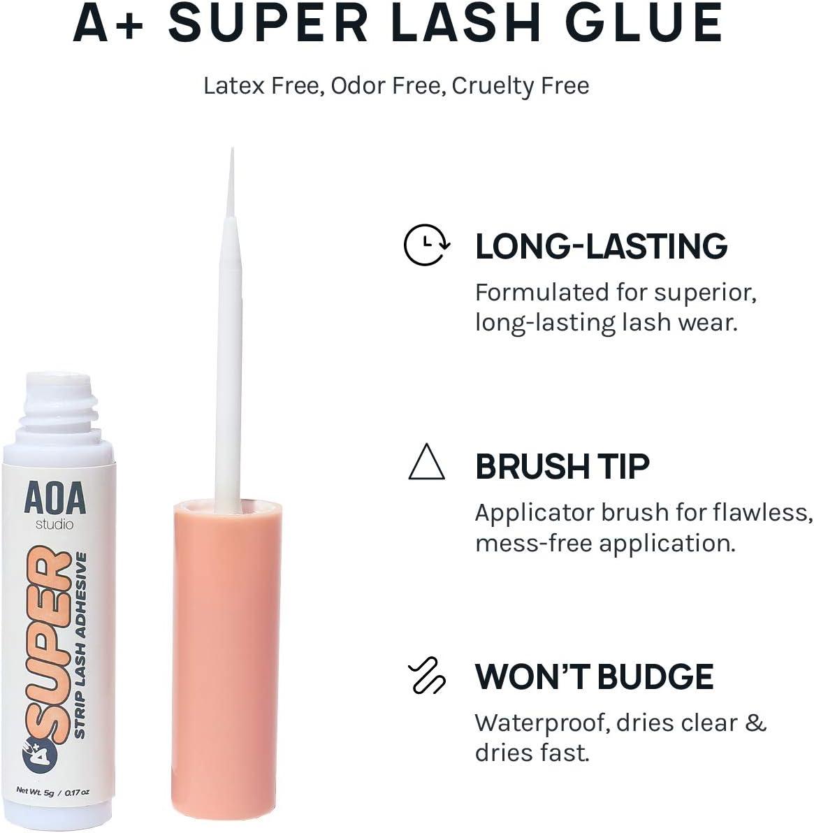 AOA Studio 6 Pairs Alexis Natural Handmade False Eyelashes with Glue and  Tweezer Lash Kit Natural Volume Reusable Fake Eyelashes 100 Percent  Handmade