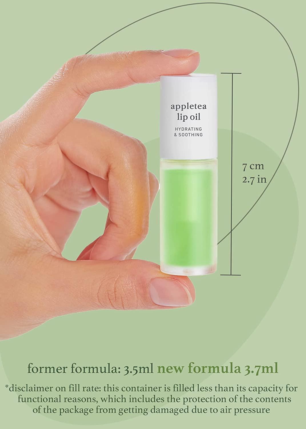 Nooni Korean Lip Oil Appletea Moisturizing Lip Treatment with Green