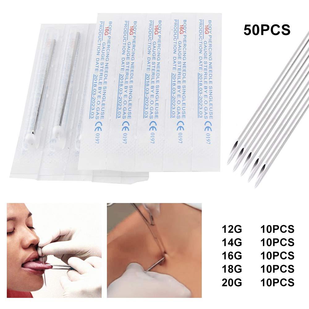 Ear Nose Piercing Needles TC Mix body piercing needles 12g.14g.16g