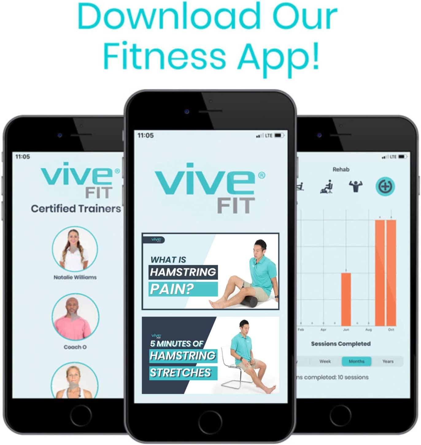 Vive Thigh Brace Hamstring Quad Wrap Adjustable Compression Sleeve