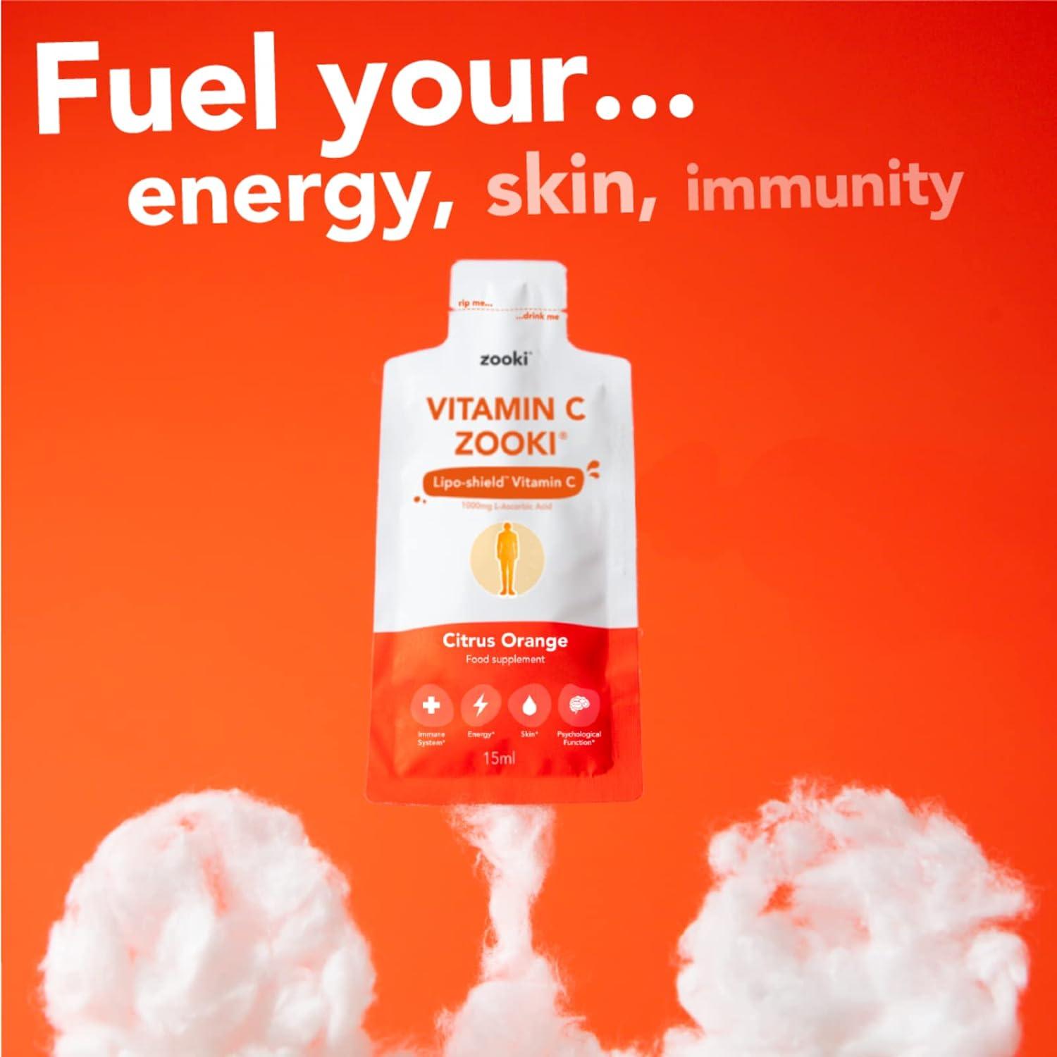 YourZooki Liposomal Vitamin C 1000mg Liquid Sachets - Alcohol-Free Vegan  Formula - Immune System & Energy Support - Citrus Orange 30 Servings | Buy  Now with Express International Delivery | GoSupps.com
