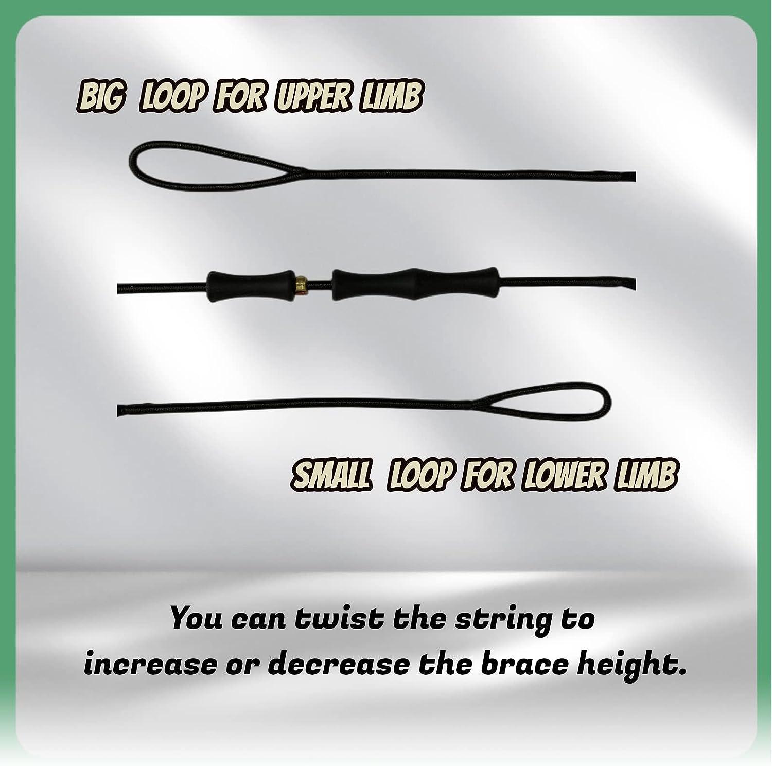 DEERACE Traditional Recurve Bow String Set with Finger Savers Dacron Bowstring Guard AMO 62