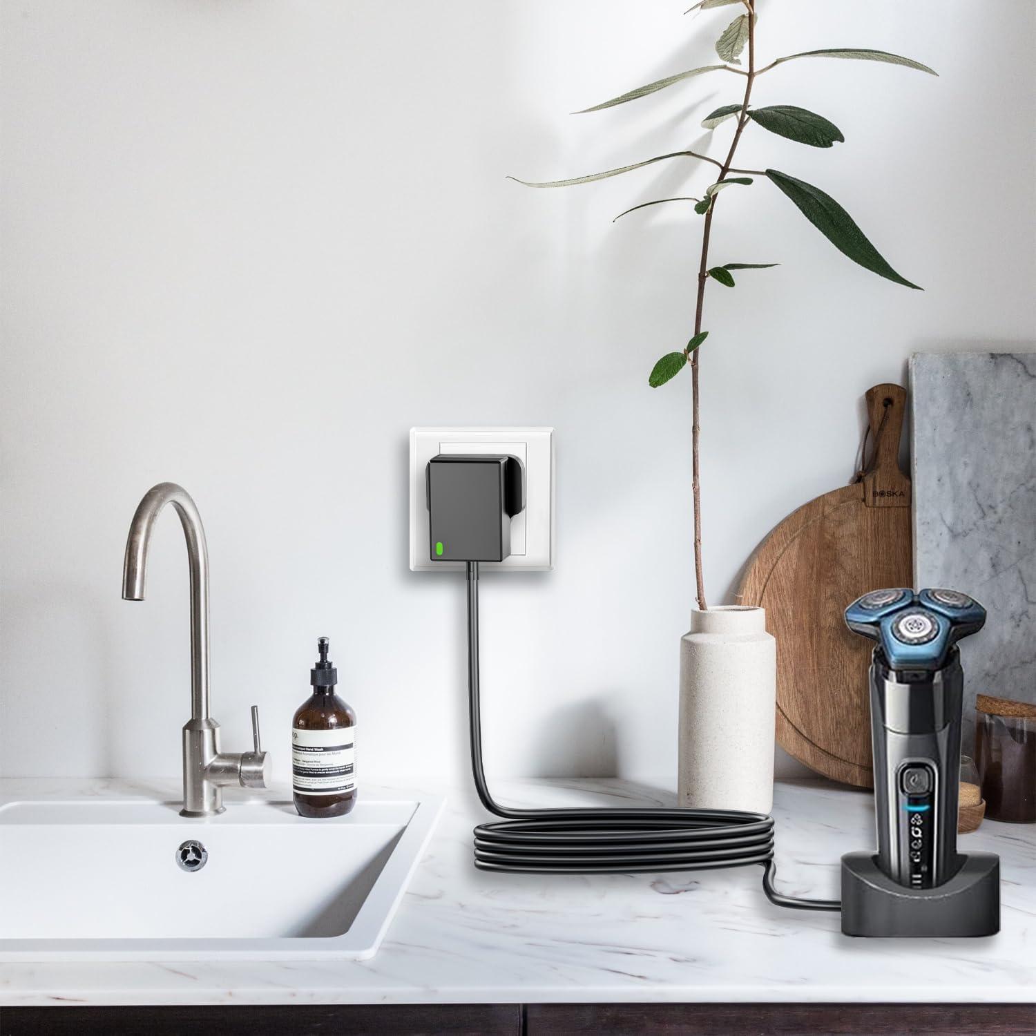 15V Philips Shaver Charger HQ8505 Cable UK for Philips Norelco Series