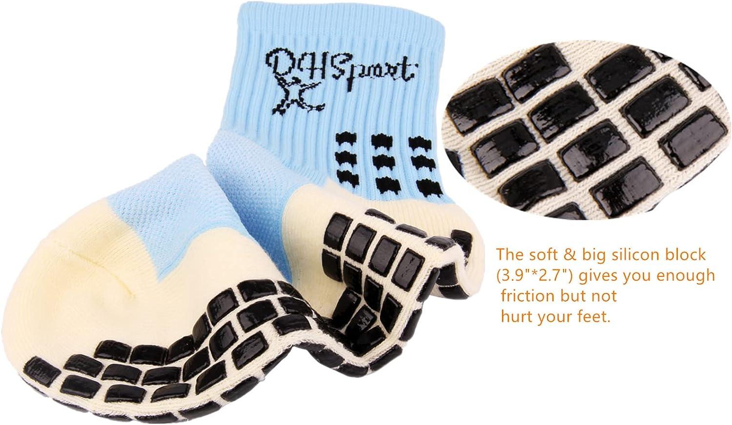 DHSPORT 2 Pairs Anti Slip Socks Yoga Non-slip Grip Pilates Socks