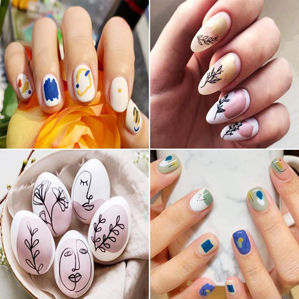 Graffiti Fun Nail Art Stickers, Abstract Nail Decals 3D Self-Adhesive Abstract Lady Face Rose Leaf Nail Design Manicure Tips Nail Decoration for Women Girls Kids(6Sheets) Graffiti Fun Nail Art Stickers, Abstract Nail Decals 3D Self-Adhesive Abstract Lady Face Rose Leaf Nail Design Manicure Tips Nail Decoration for Women Girls Kids(6Sheets)