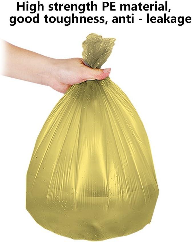 5 Rolls Small Trash Garbage Bags, 4 Gallon Strong Thin Material Disposable  Kitchen Garbage Bags, Durable Plastic Trash Bags for Office Home Bedroom  Garden Waste Bin, 100 Counts (Golden)