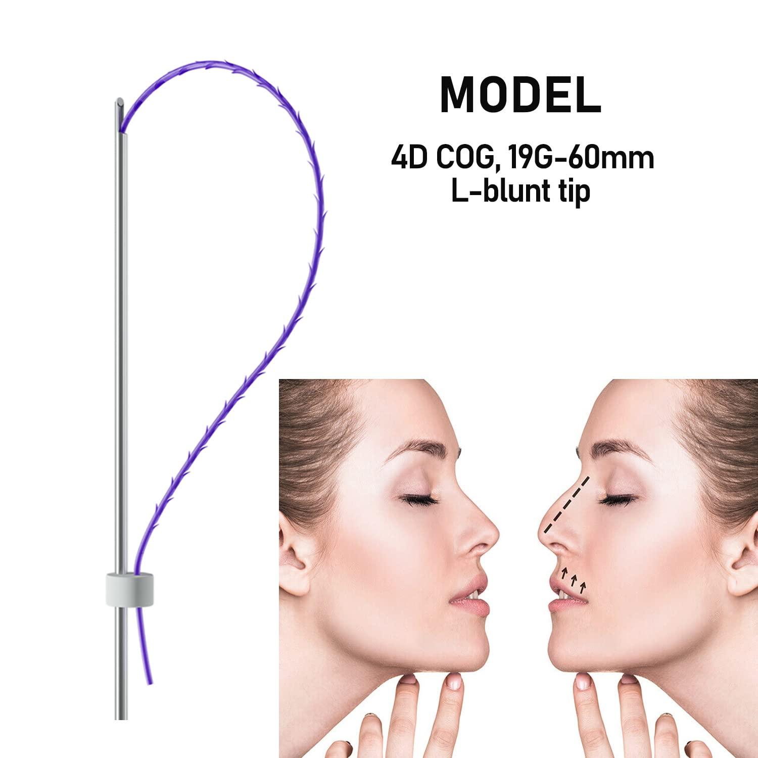 Elves PDO Nose Thread Lift/Nasal 4d COG Pdo Threads for Nose 19G60mm