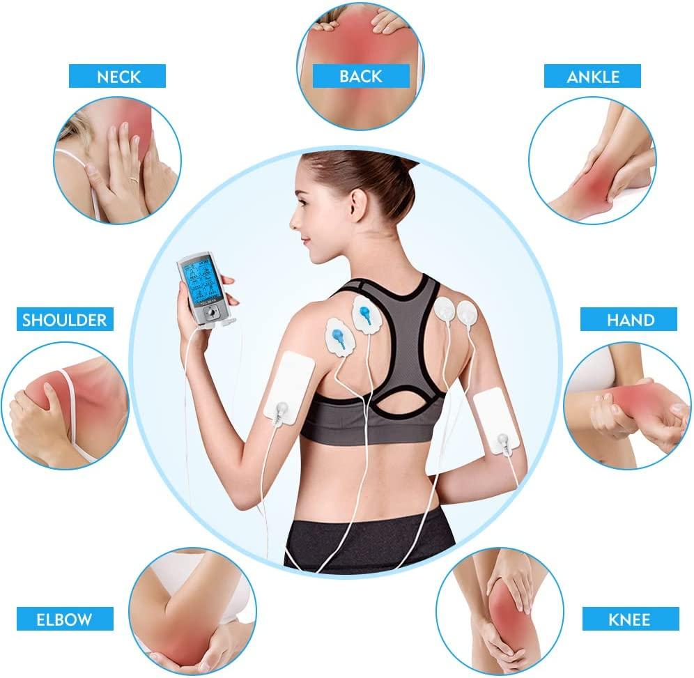 TEC.BEAN 24 Modes TENS Unit Muscle Stimulator Rechargeable TENS Machine