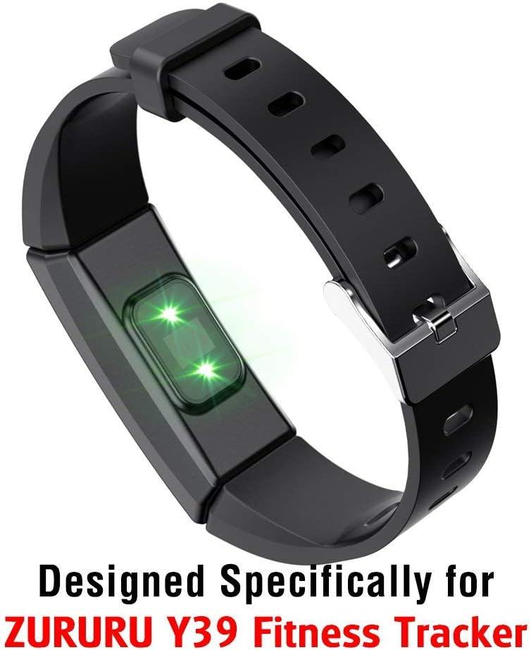 ZURURU Fitwatch XP Replacement Band Black Y39 Fitness Tracker Accessory