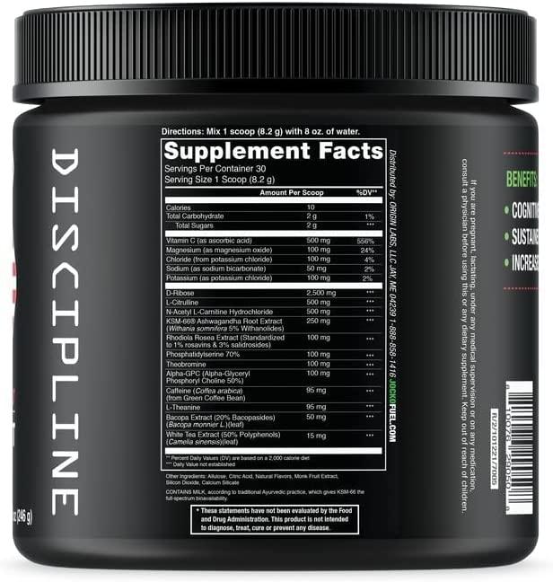 Jocko GO Pre Workout Watermelon KETO Nootropic Blend with Vitamin C