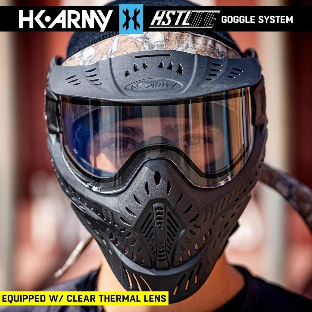 Maddog HK Army HSTL Goggle Thermal Anti-Fog Paintball Mask w/Upgrade Strap  Pad Combo + HPA Paintball Tank Fill Nipple Protector