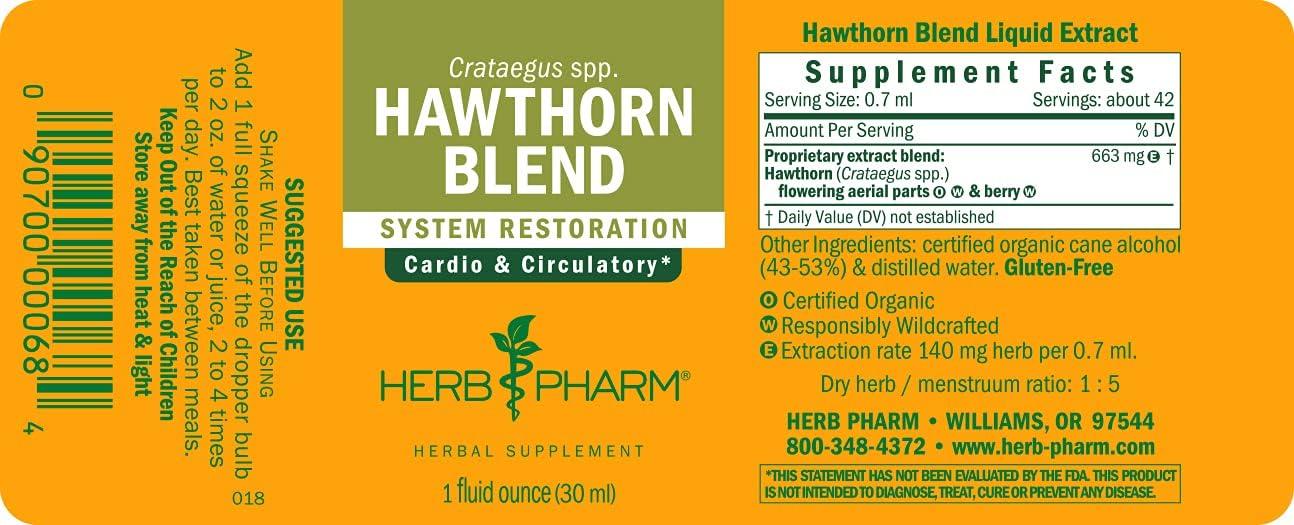Herb Pharm Hawthorn Blend Liquid Extract for Cardiovascular and