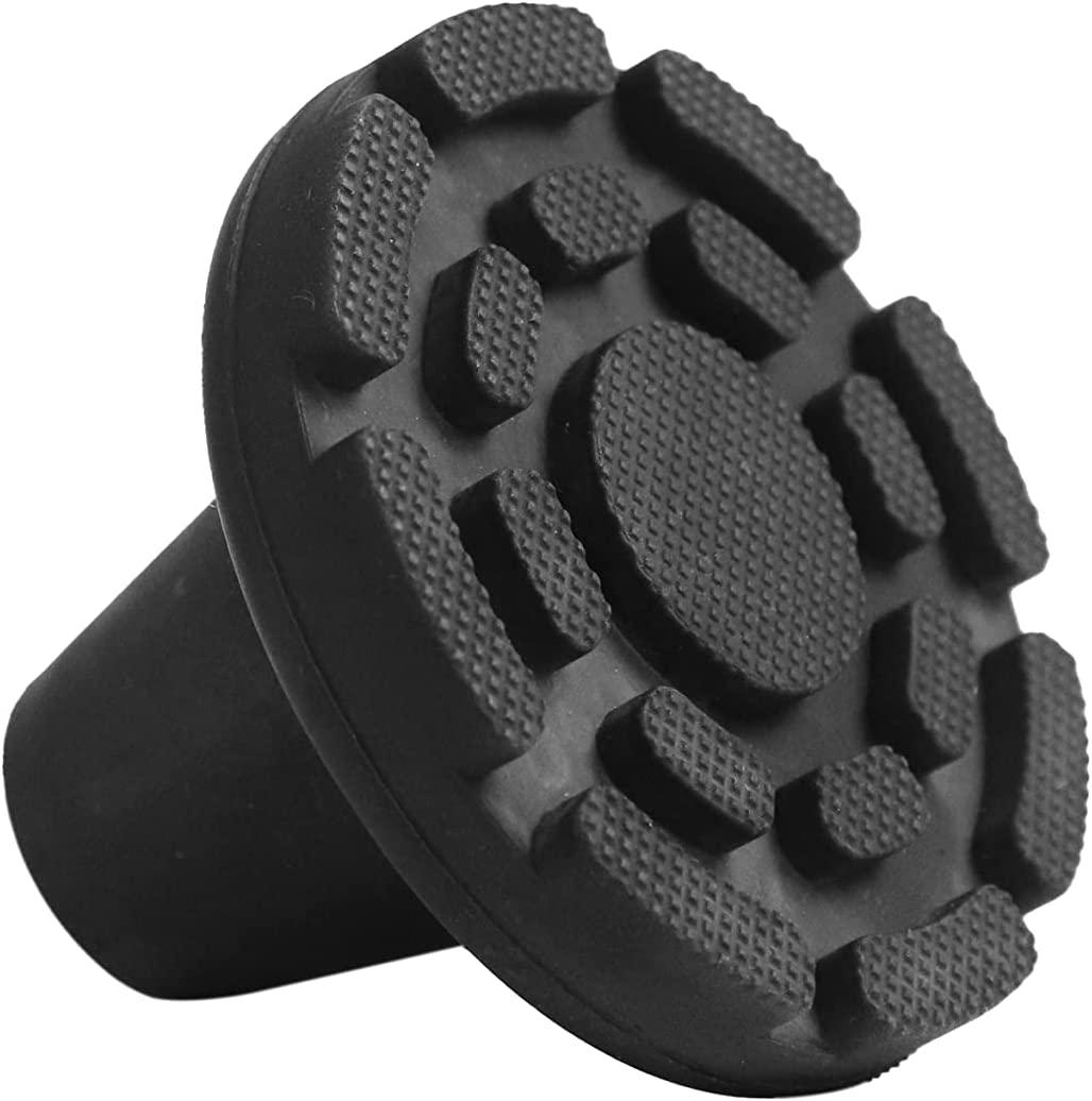 KMINA 3/4 inch Heavy Duty Rubber Cane Tips (x2) Non Slip Crutch Tips