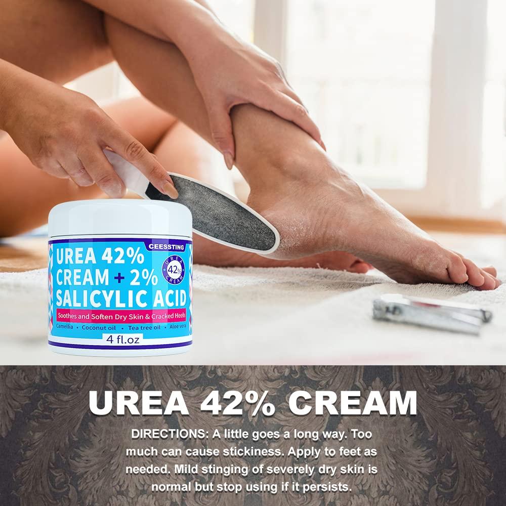 ENVISHA Urea Cream 42 Percent for Feet 42 Urea Foot Cream with 2 Salicylic Acid & Hyaluronic