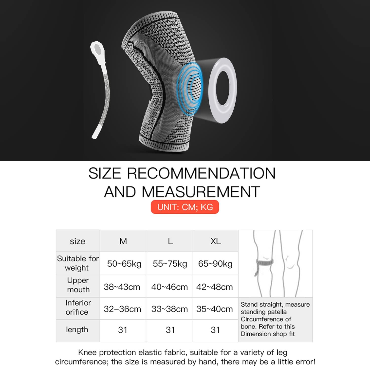 AmRelieve Ultra Knee Elite Compression Sleeve with Side Stabilizers