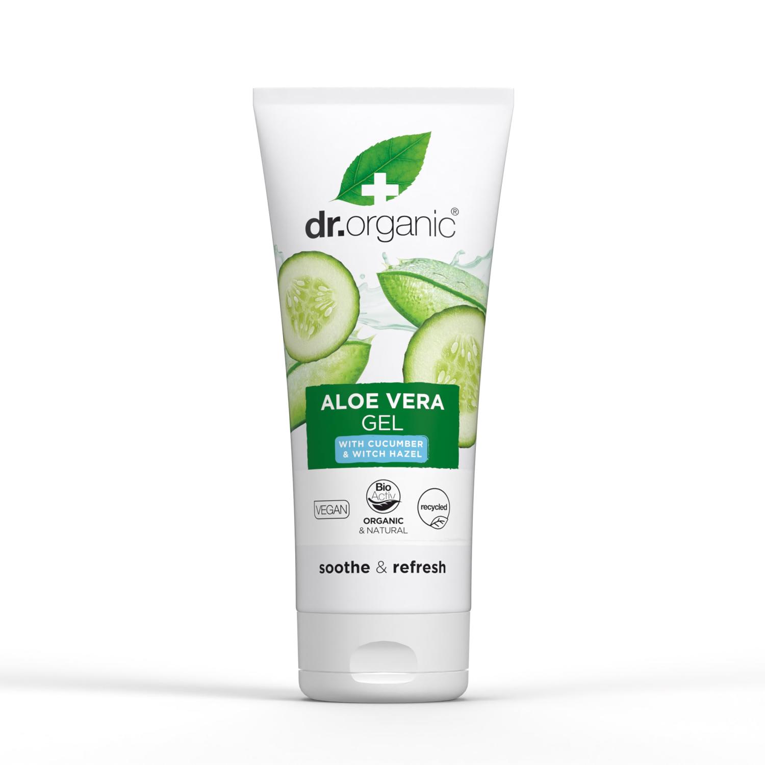 Dr Organic Aloe Vera Gel with Cucumber - Soothing & Natural for All Skin  Types Vegan & Paraben-Free 200ml