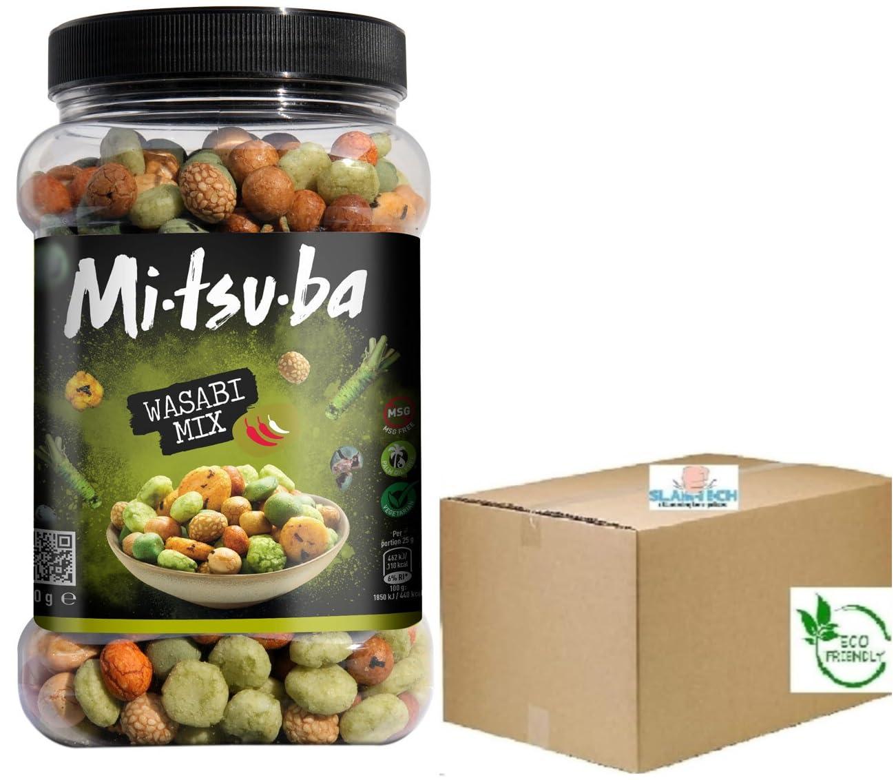 Mitsuba Wasabi Rice Snacks Mixture of Spicy Rice Crackers & Coated