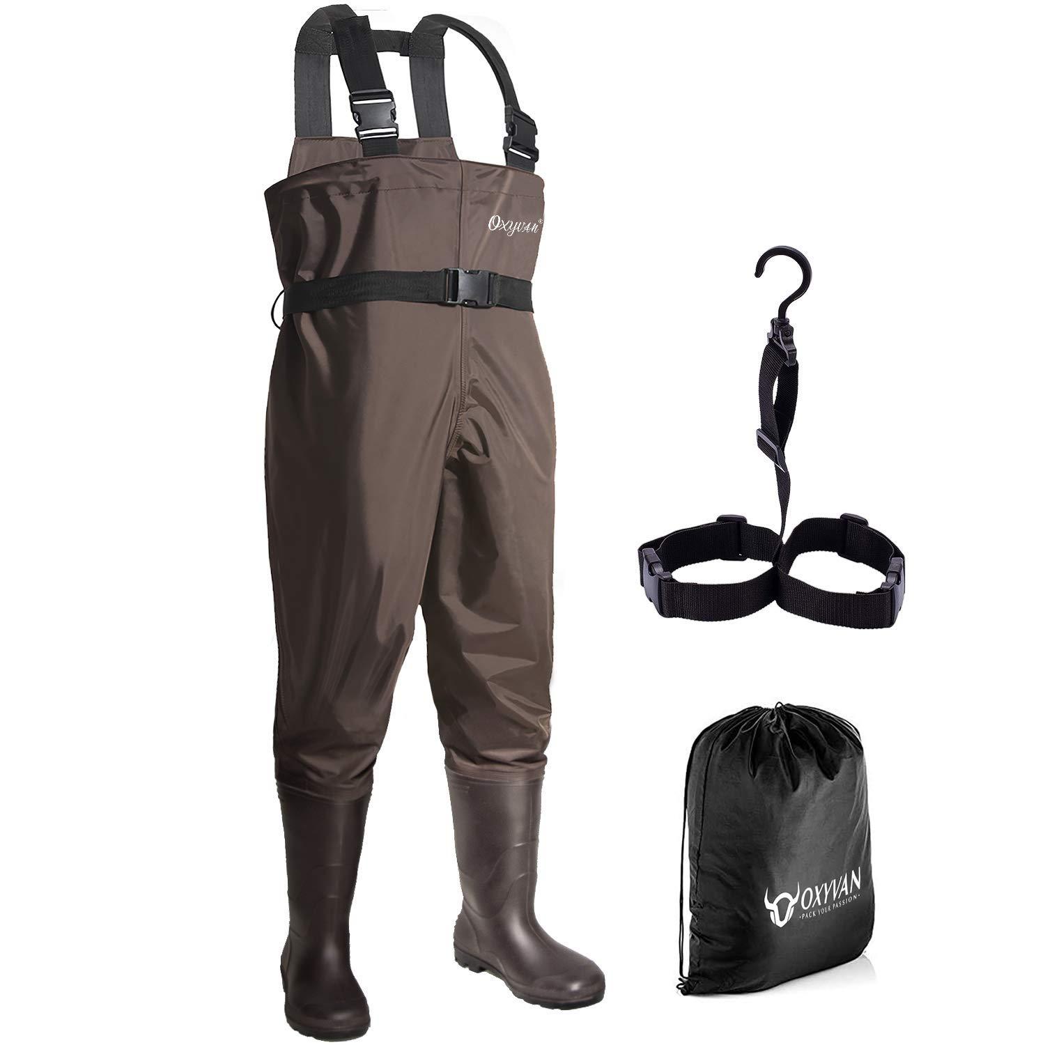 OXYVAN Chest Waders for Men & Women with Boots, Light weight Wear-Resistant  Waterproof Hunting / Fishing / Farm & Garden Work Waders