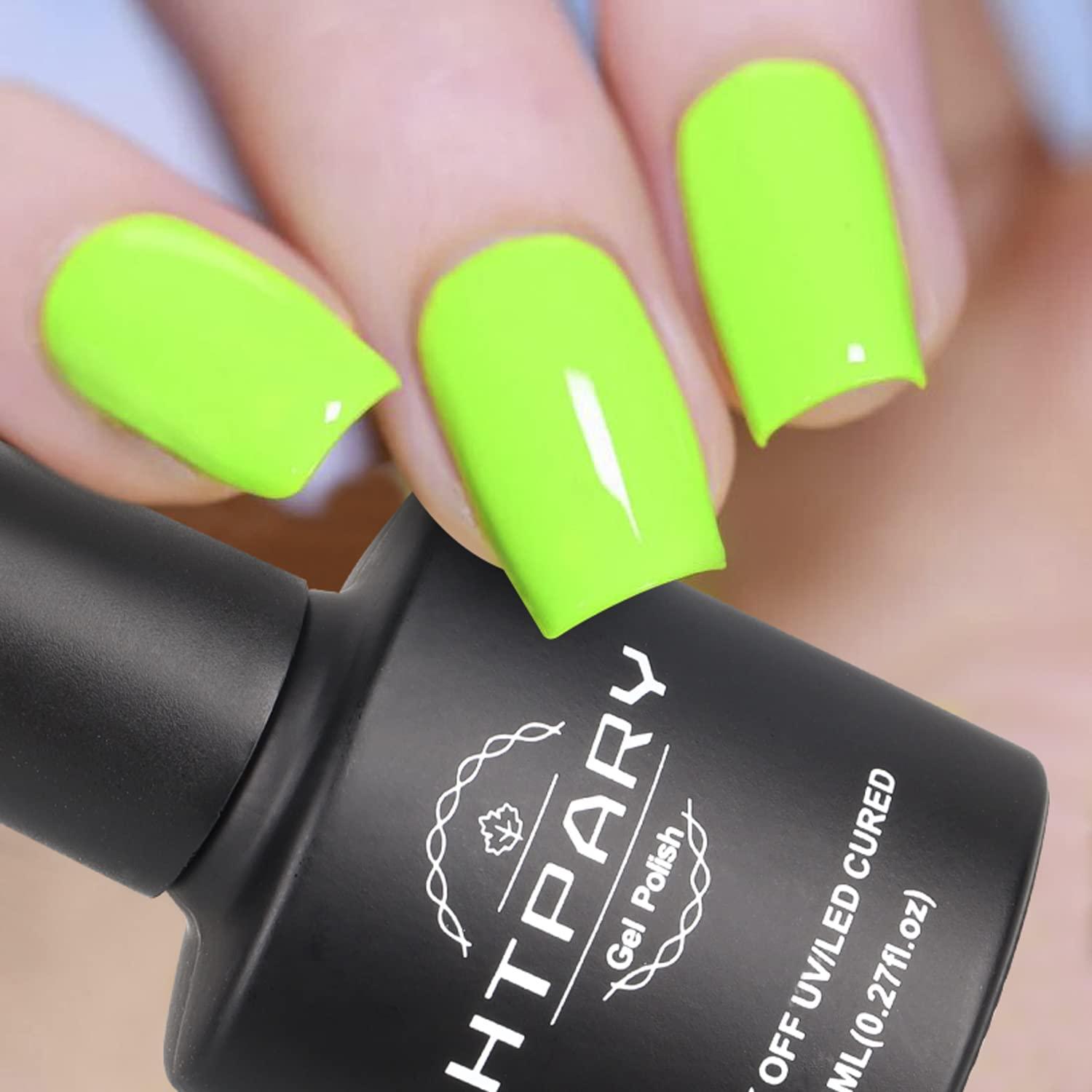 Buy VENALISA Green Neon Gel Nail Polish Summer Bright Neon Color Soak Off Gel  Polish Nail Art Manicure Salon Designs Home DIY Use NH02 Online at Low  Prices in India - Amazon.in