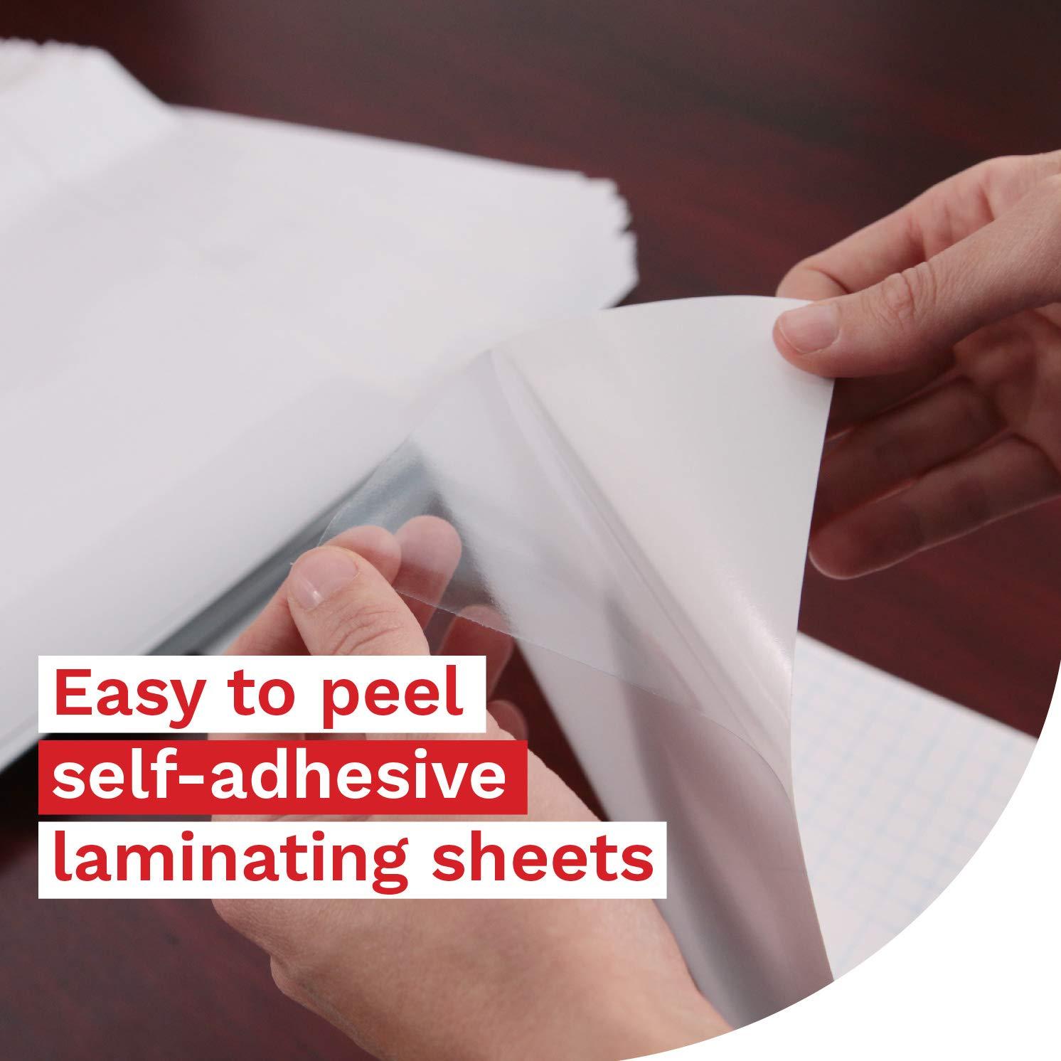  40 PCS Self-Adhesive Laminating Sheets, 9 x 12 Inches Clear  Laminating Sheets No Machine Needed Self Sealing Laminate Sheets : Office  Products