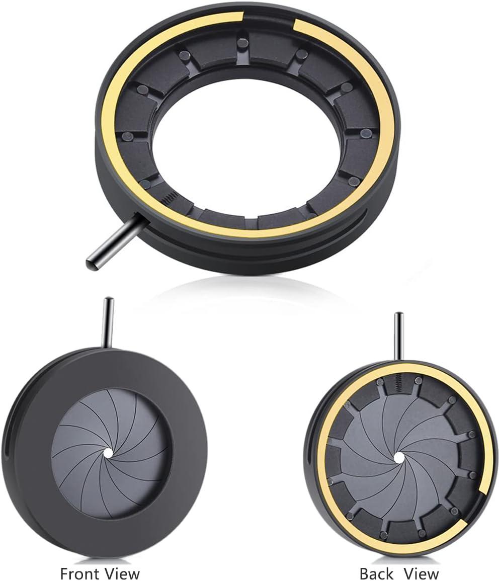 Microscope Aperture, 1.523mm Adjustable Iris Diaphragm Microscope Iris