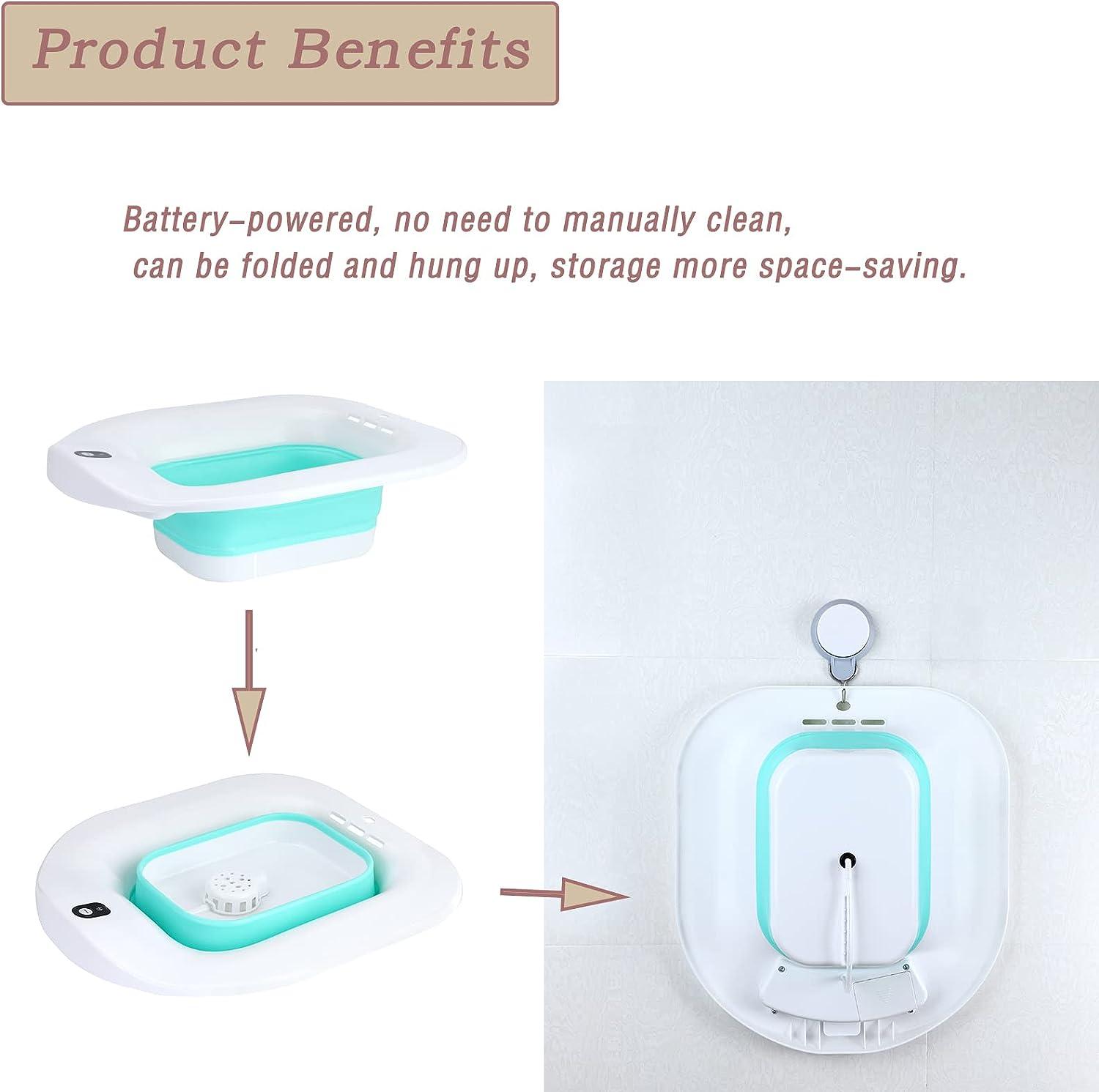 Electric Sitz Bath for Hemorrhoid & Perineum Care Collapsible