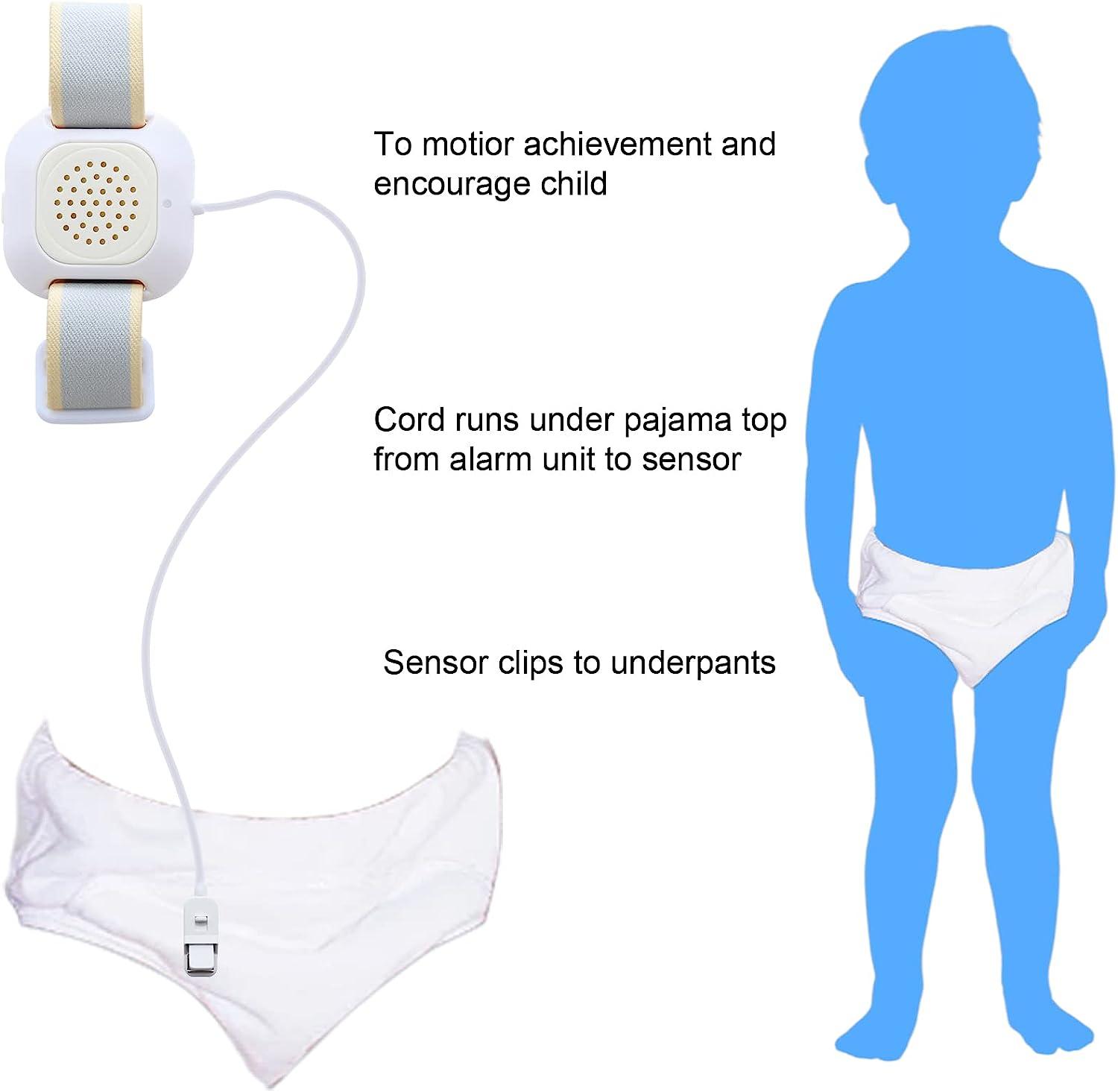 HUWOO Bedwetting Alarm with Volume, Vibration & Flash Light Potty