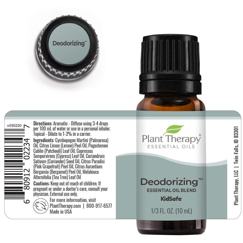 Plant Therapy Deodorizing Essential Oil Blend 10 mL (1/3 oz) 100 Pure