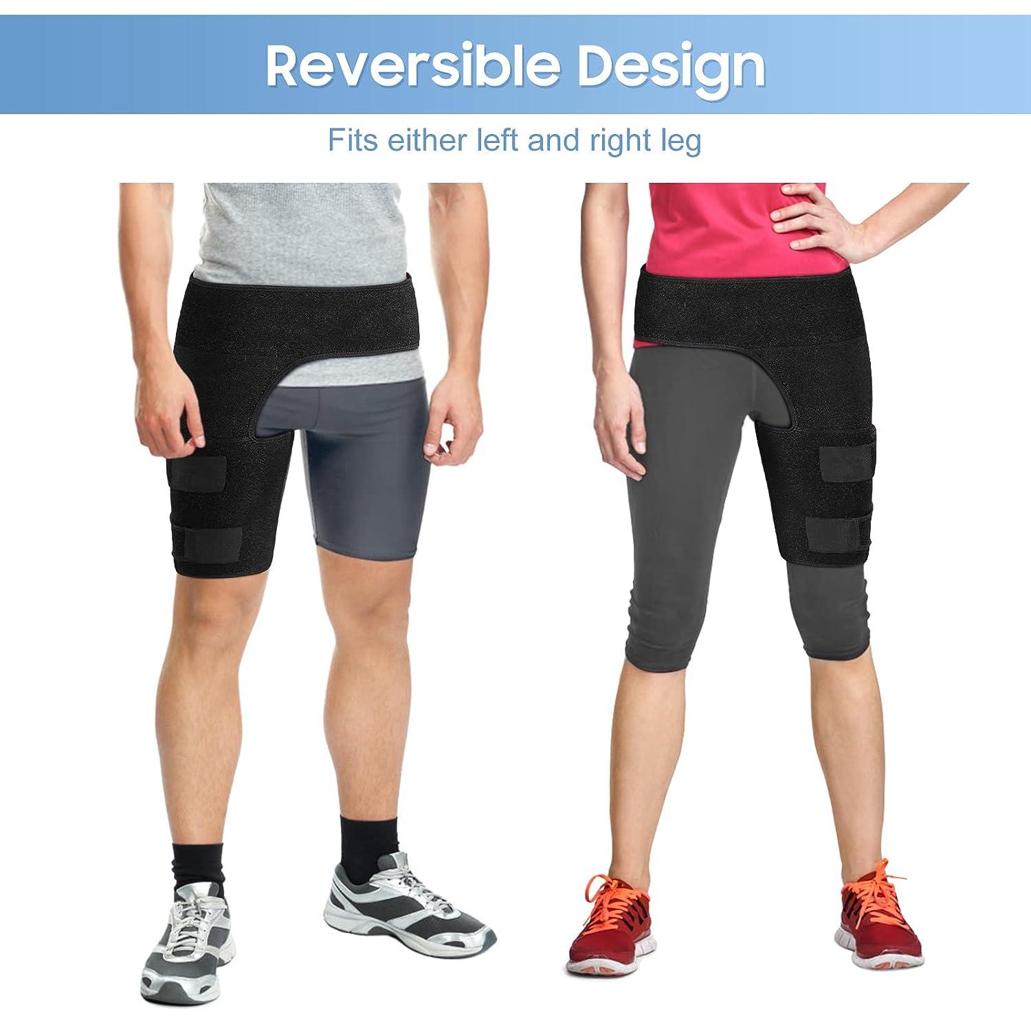 Hip Support, Adjustable Groin Wrap Neoprene Hip Brace Thigh Compression