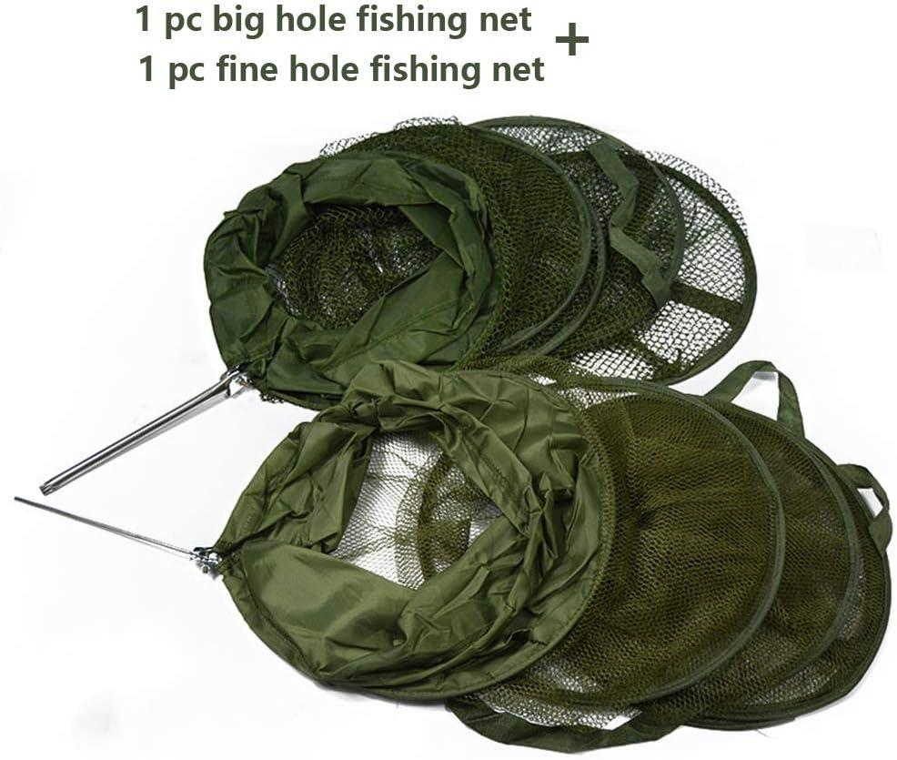 JOINSI 2 Pcs Fishing Cage Basket Collapsible Fishing Bait Trap Net - 12 X  55 inches