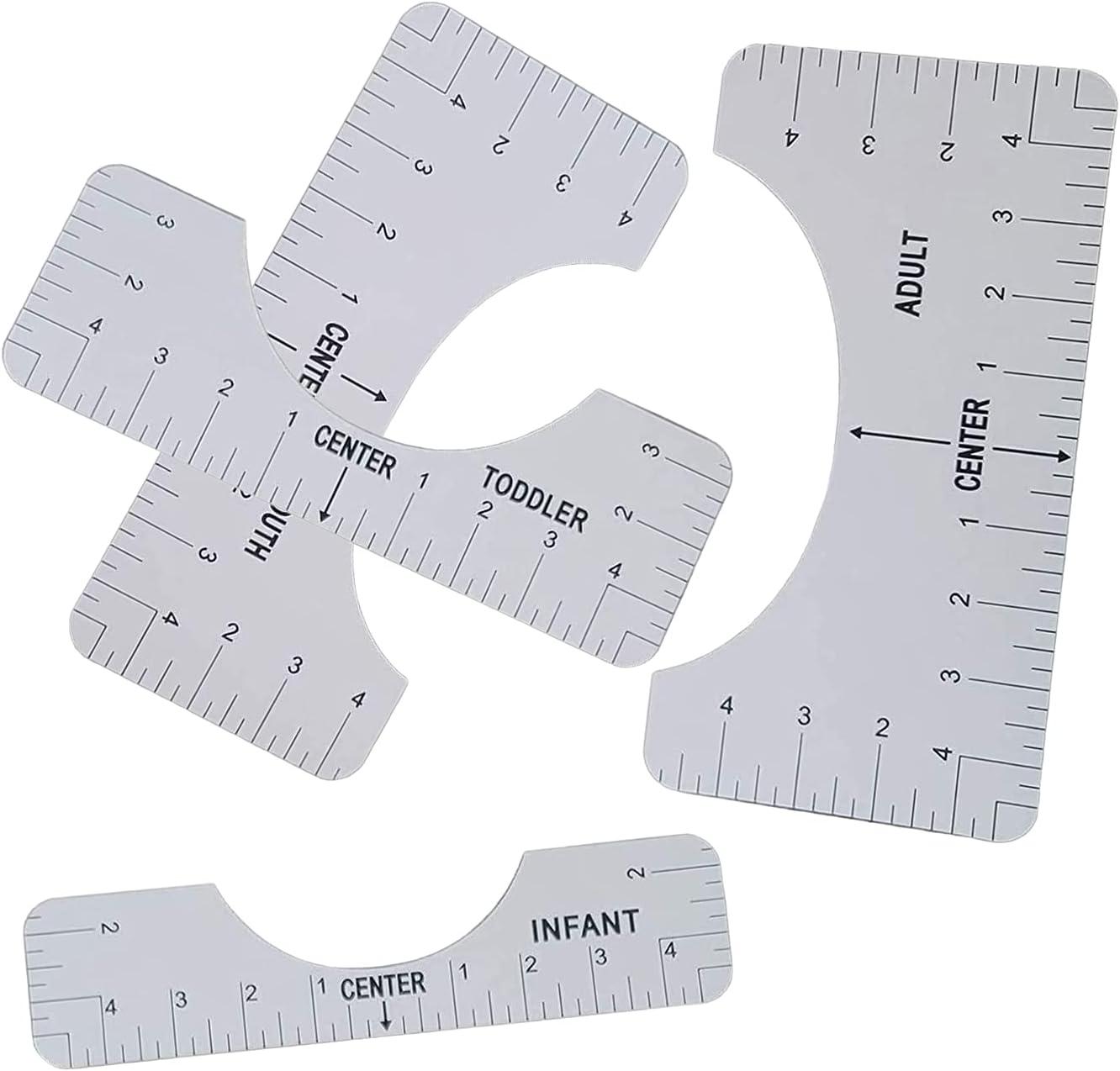  4pcs T-Shirt Ruler Guide Alignment Tool to Center