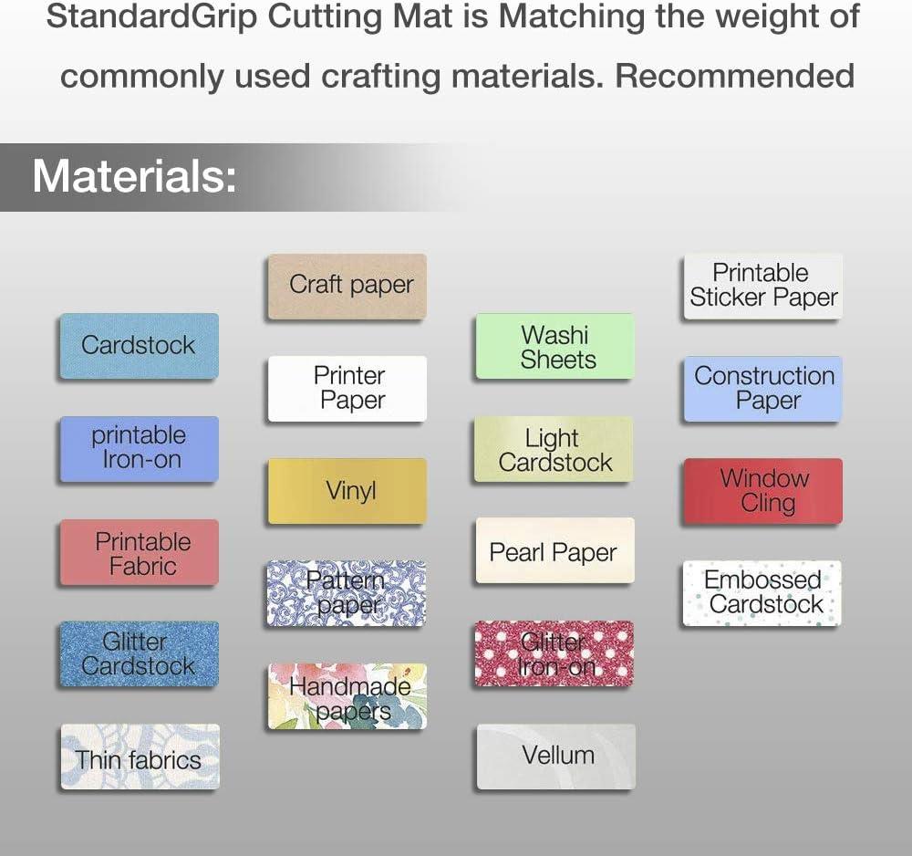 REALIKE LightGrip Cutting Mat for Cricut Maker 3/Maker/Explore 3/Air  2/Air/One, 2 Pack 12x12 Inch Blue Light Grip Adhesive Sticky Non-Slip Cut  Mat