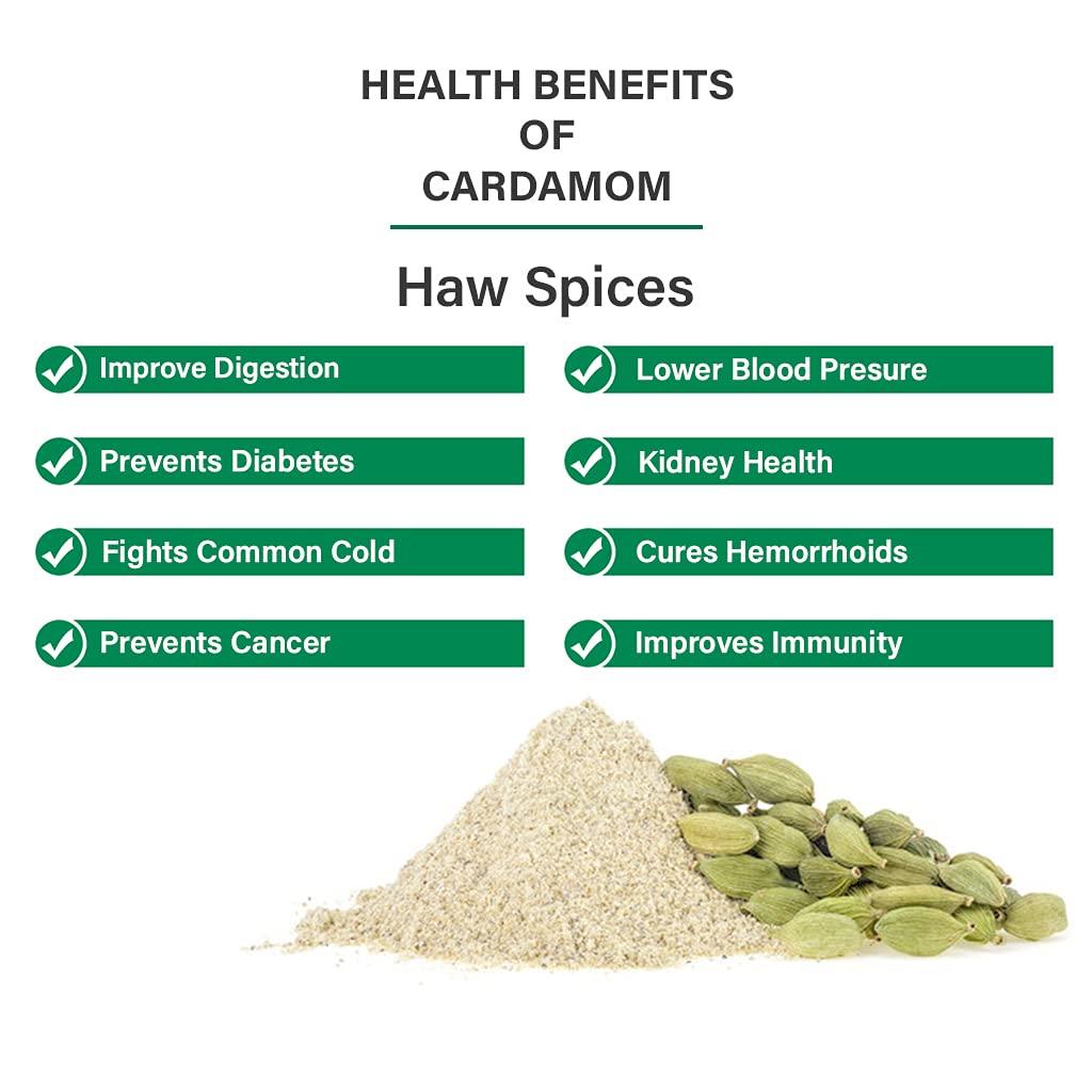 HAW Green Cardamom Powder 1.7 ounce, Ground Cardamom Powder (Elaichi ...