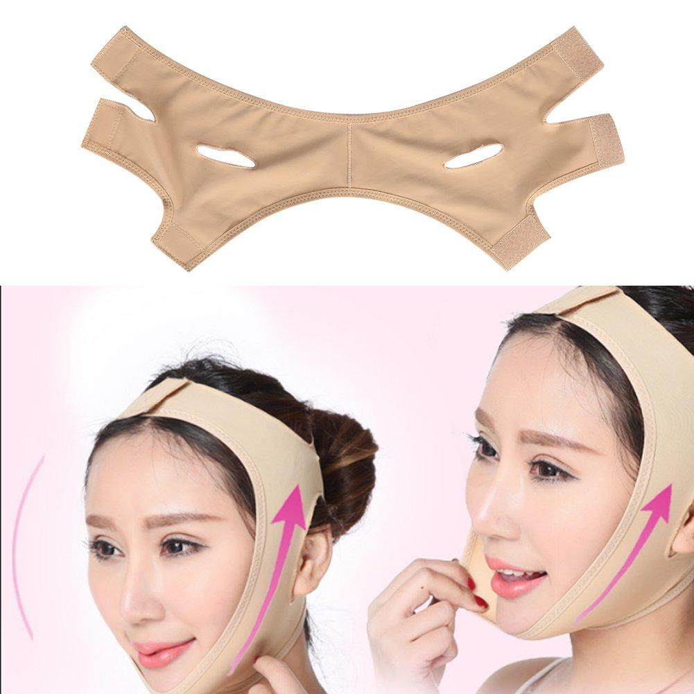 1PC Face Lift Up Belt Lycra Face Lift Bandage Flexible Double Chin Reducer  for V Shaped Face(XL)