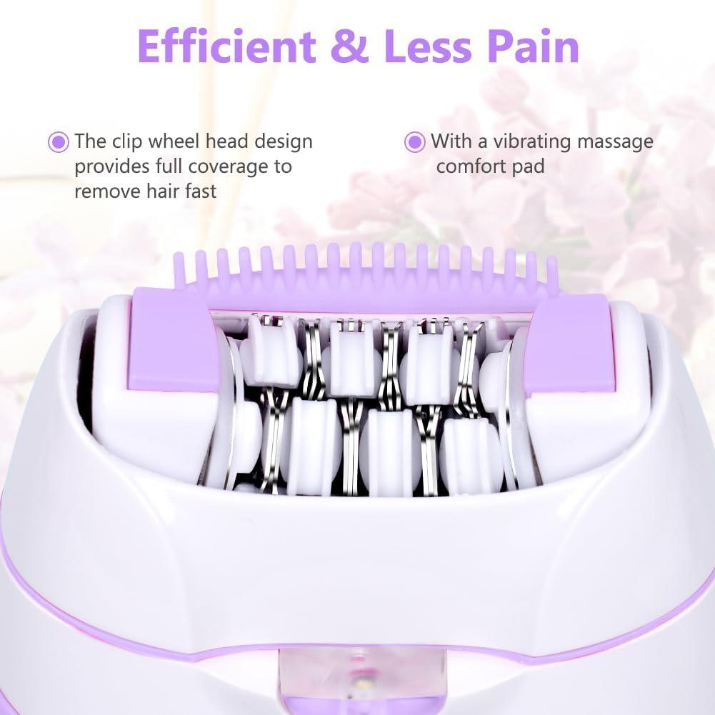 Uraqt Epilator for Women - Gentle Hair Removal with Massage Rolls  Long-Lasting Razor & Accessories (Purple) | Perfect Gift for Her | Buy Now  with Express International Delivery