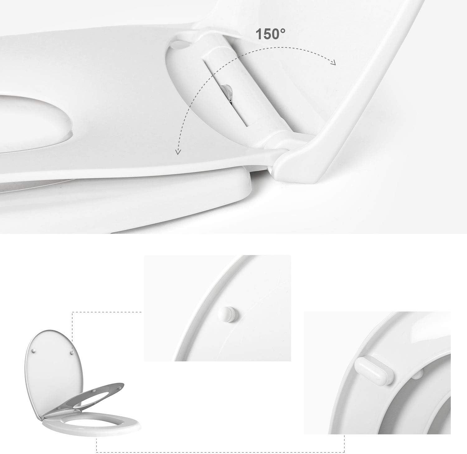 Todeco 2in1 Round Toilet Seat with Builtin Potty Training Seat