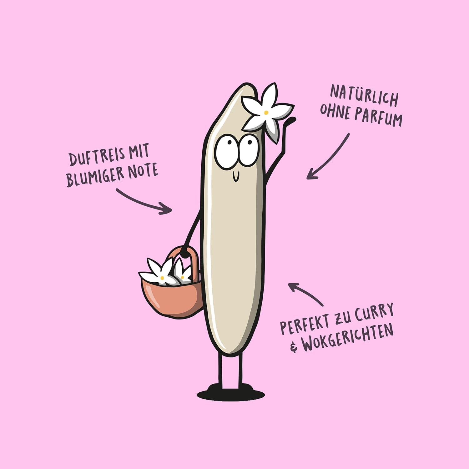 Buy REISHUNGER Organic Jasmine Rice 600g with Storage Jar - Premium ...