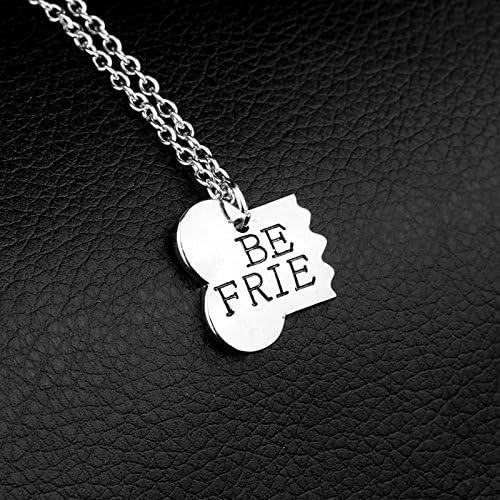 BFF Best Friend Necklace Gifts Keychain for 2 Matching Bone