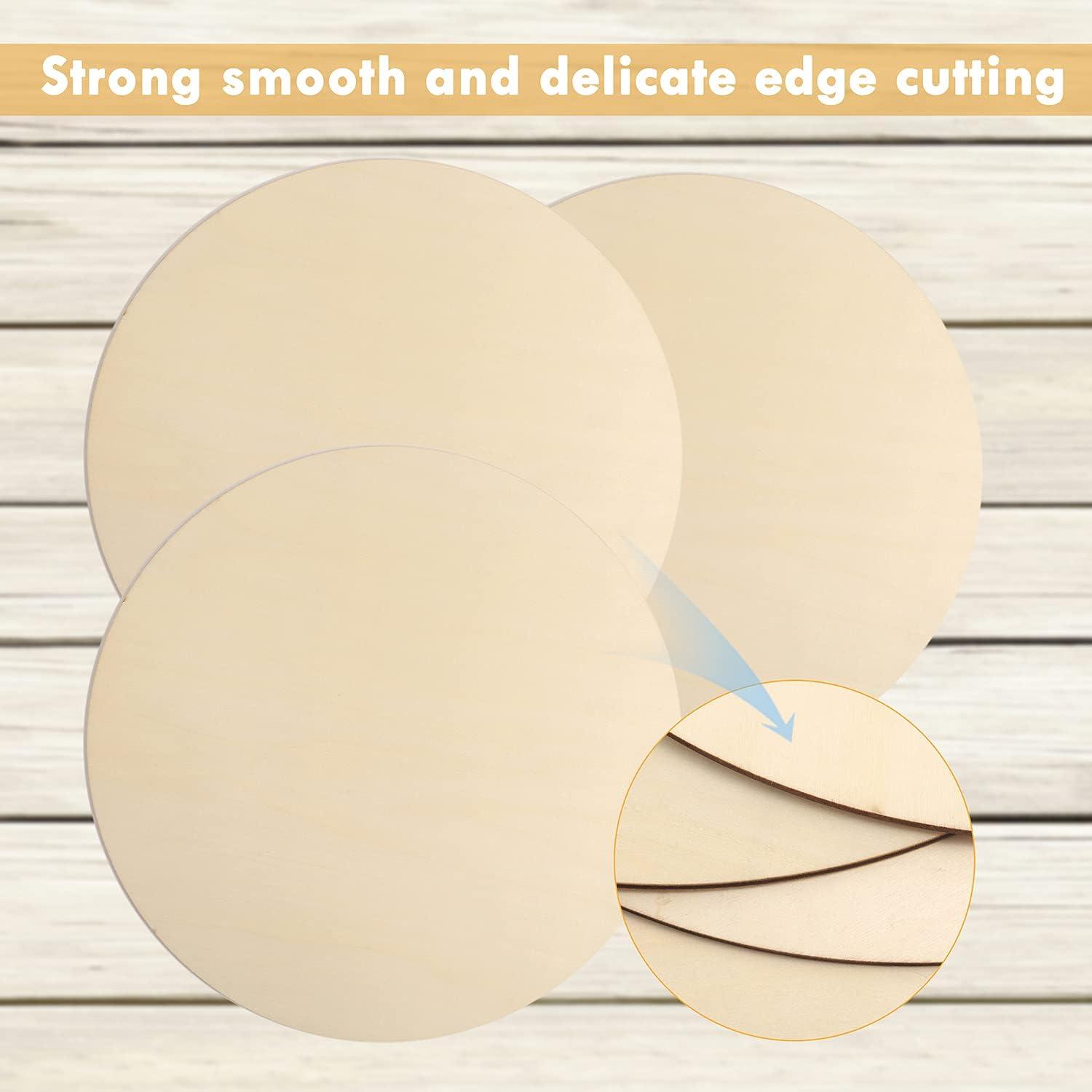 Wood Circles for Crafts 12 Pack 12 Inch Unfinished Wood Blank Rounds Wooden  Cutouts for Crafts Door Hanger Door Design Wood Burning
