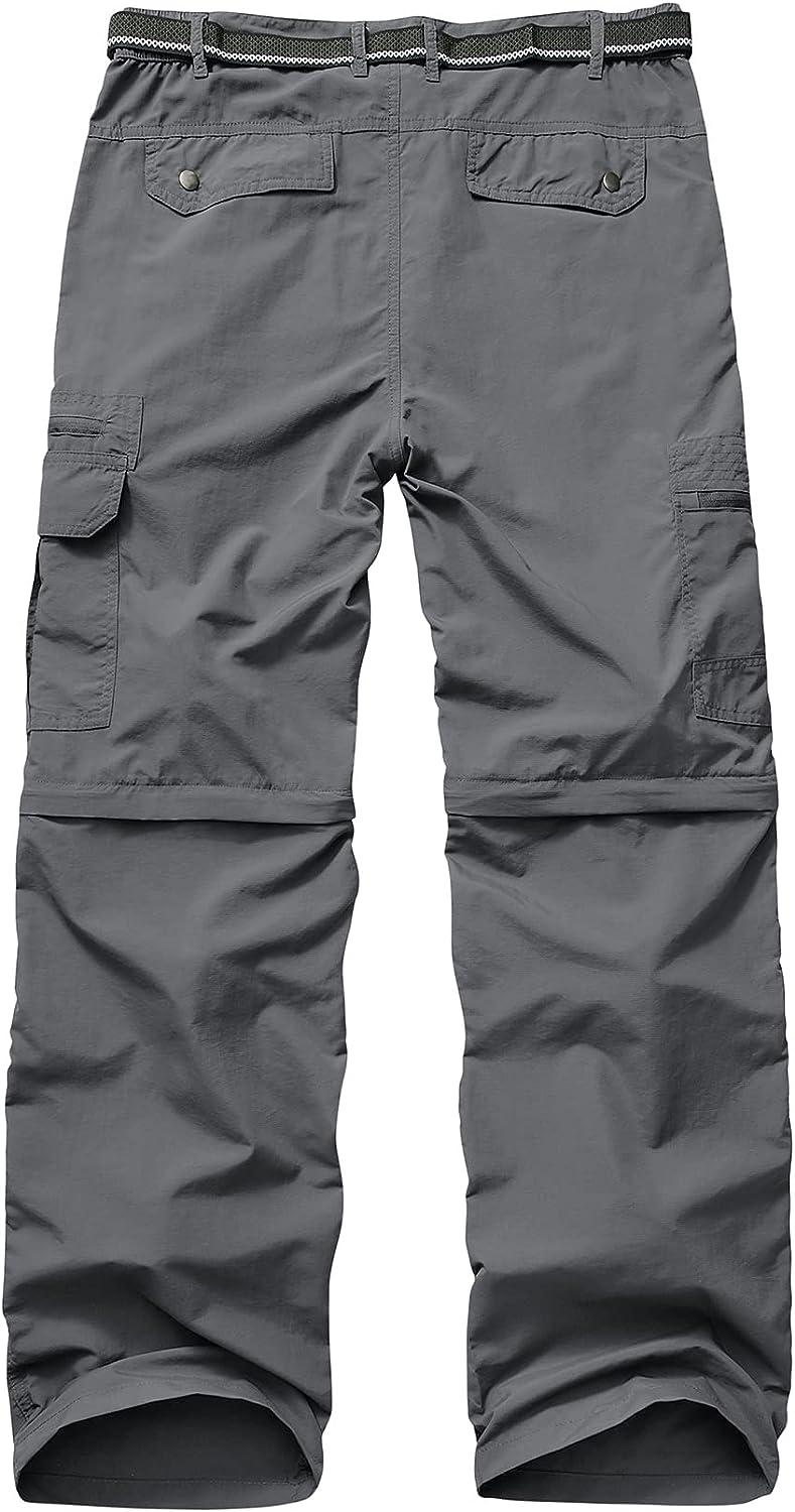 Mens Hiking Pants Convertible boy Scout Zip Off Shorts Lightweight