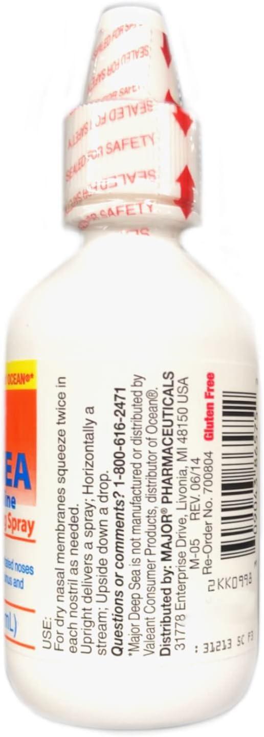 MAJOR Deep Sea Saline Nasal Spray 1.5 oz (PACK OF 4)
