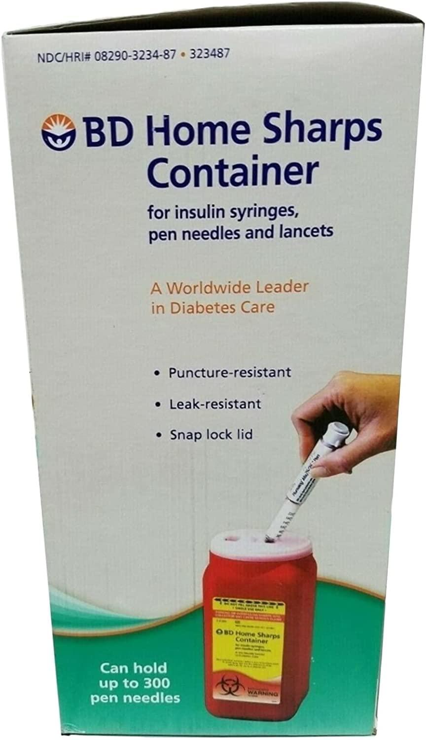 Bd Sharps Container 1.4 Quart Home, 1 Count (Pack of 12)